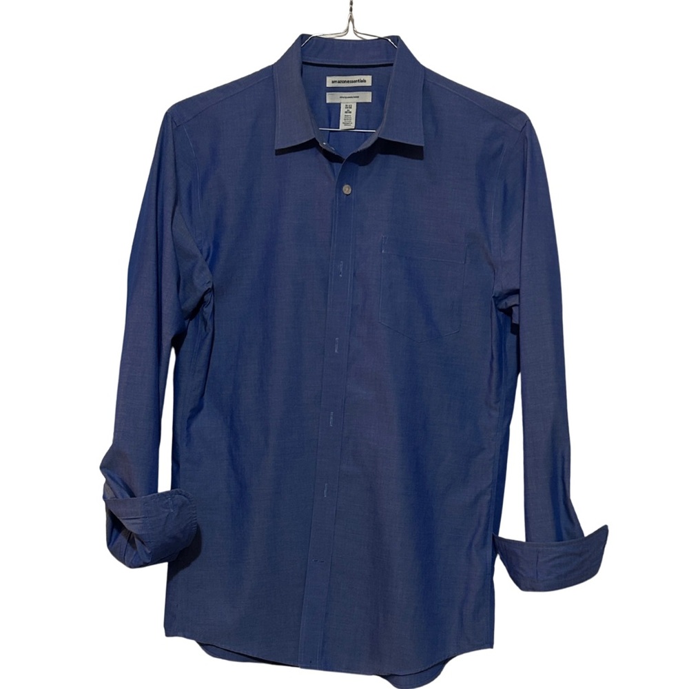 Amazon Essentials Men's Classic Navy Dress Shirt